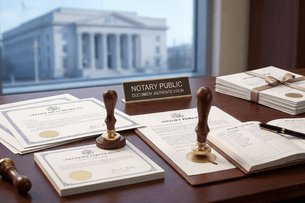 Photo depicting Notary & Document Authentication