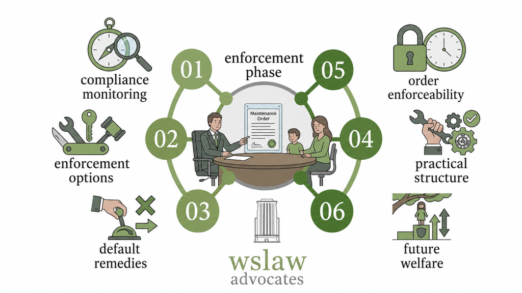 Photo showing child maintainance enforcement & long-term stability as done by WS Law Advocates