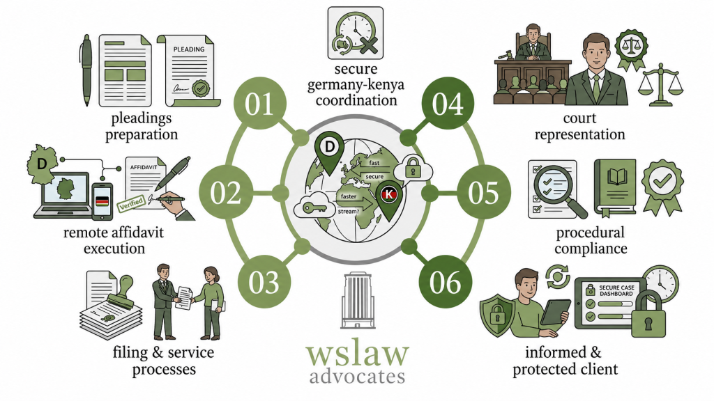 Photo showing cross-border documentation & procedural coordination as done by WS Law Advocates