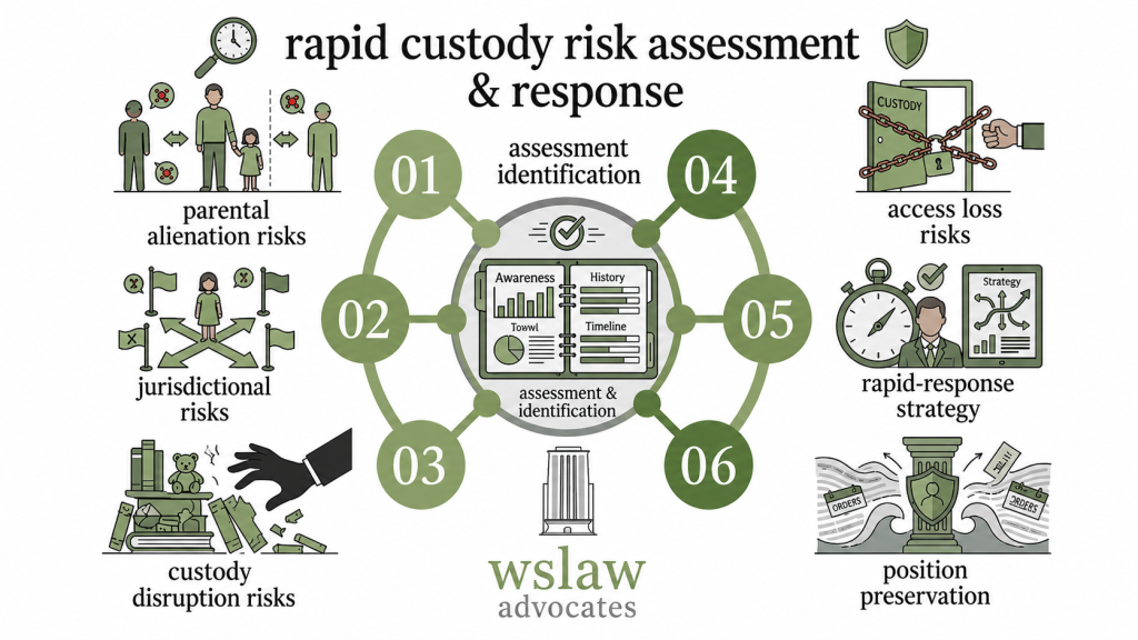 Photo showing immediate custody risk assessment & emergency legal action as done by WS Law Advocates