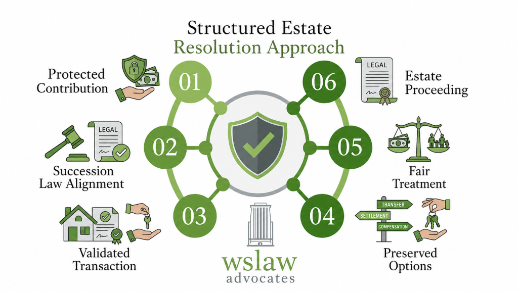Photo showing negotiated estate integration & legal protection as done by WS Law Advocates